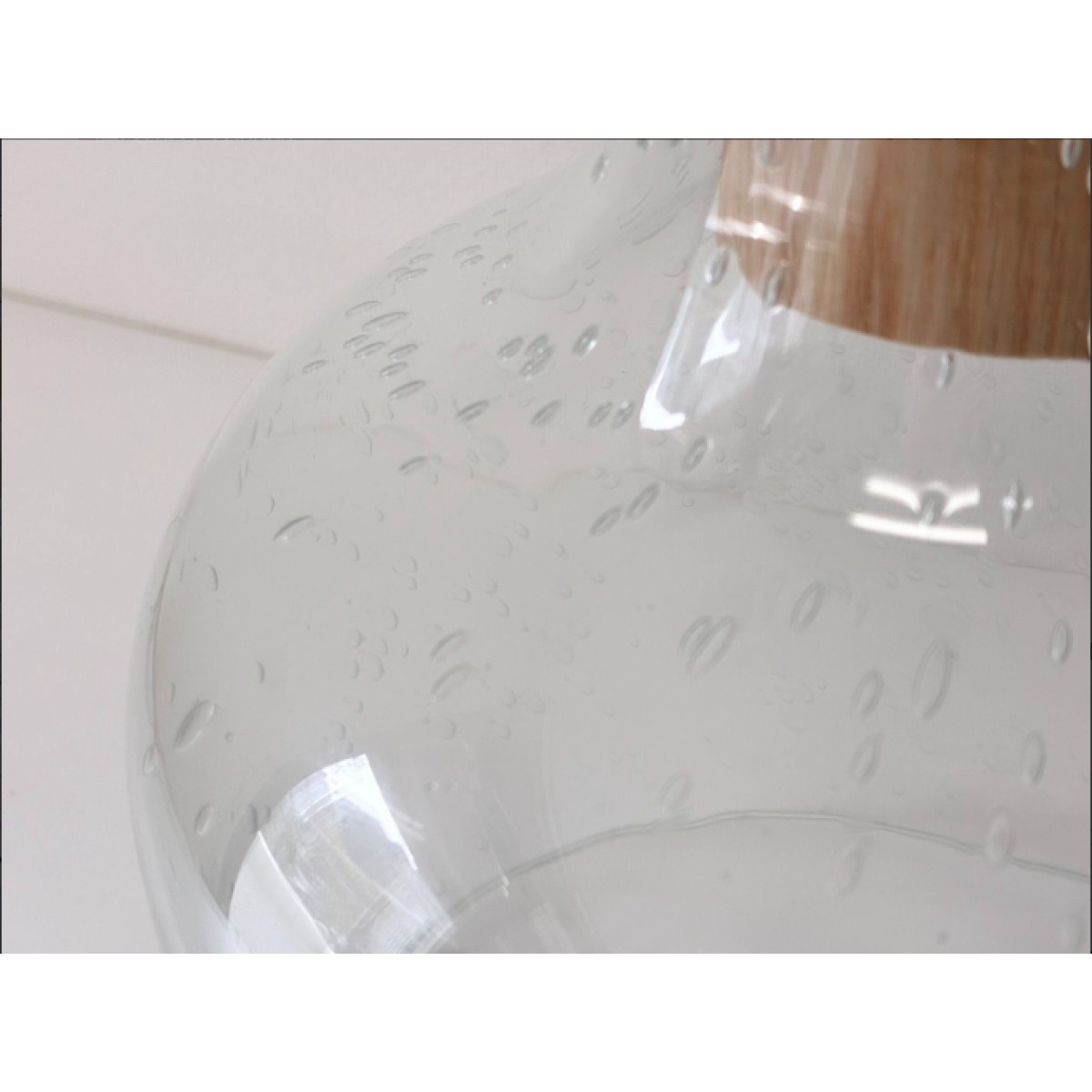 C04088 【直接引取可】ELUX エルックス LUV ラブ CB4064 ペンダントライト 気泡ガラス 天然木 北欧 高級照明（4/9）