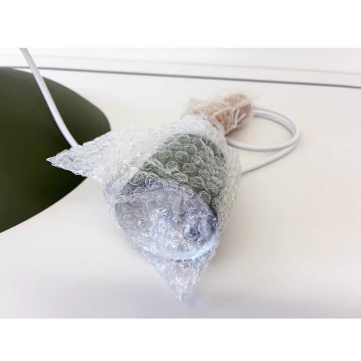 C04203 【直接引取可】ELUX エルックス NORDY1 ノルディ1 LC10993-OV ペンダントライト オリーブ 北欧 天然木 E26 天井照明（8/10）